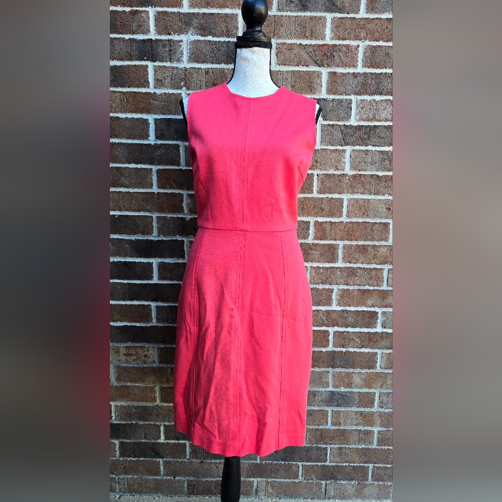 Trina Turk Pink Sleeveless Sheath Dress Midi Length Size M